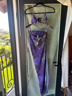 Matte Collection purple tie die 3 piece set